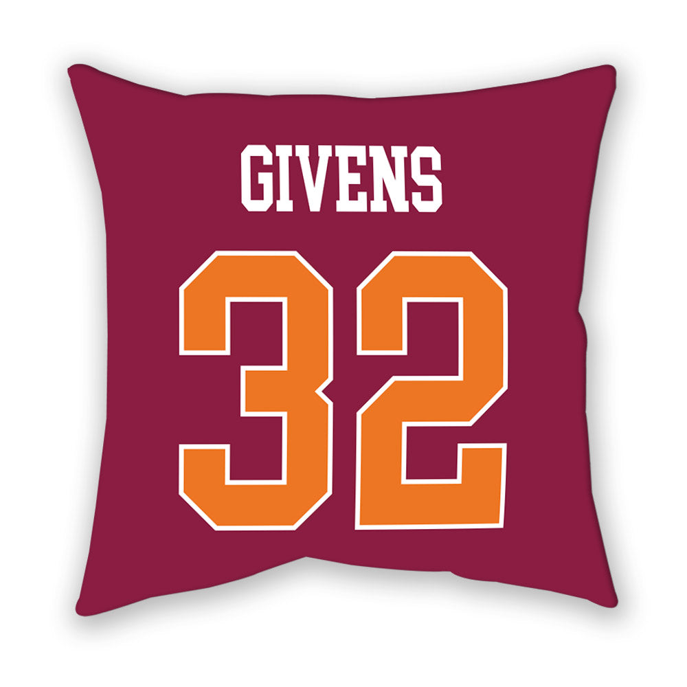 Virginia Tech - NCAA Football : Gunner Givens - Pillow-1