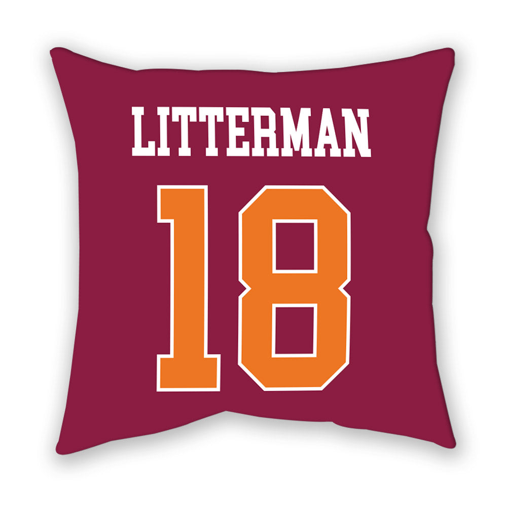 Virginia Tech - NCAA Baseball : Hudson Litterman - Pillow-1