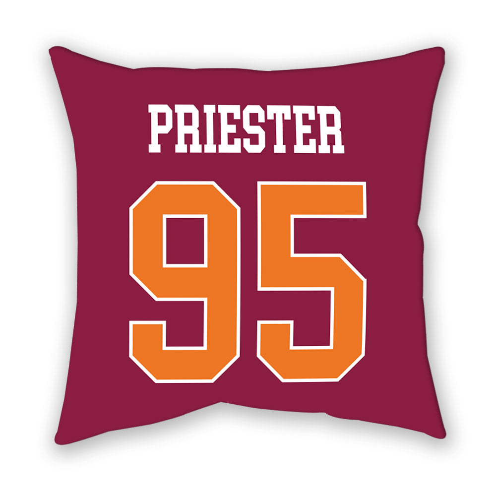 Virginia Tech - NCAA Football : Jahzari Priester - Pillow-1