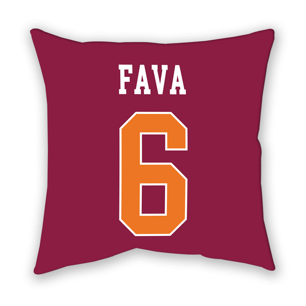 Virginia Tech - NCAA Women's Volleyball : Erica Fava - Pillow-1