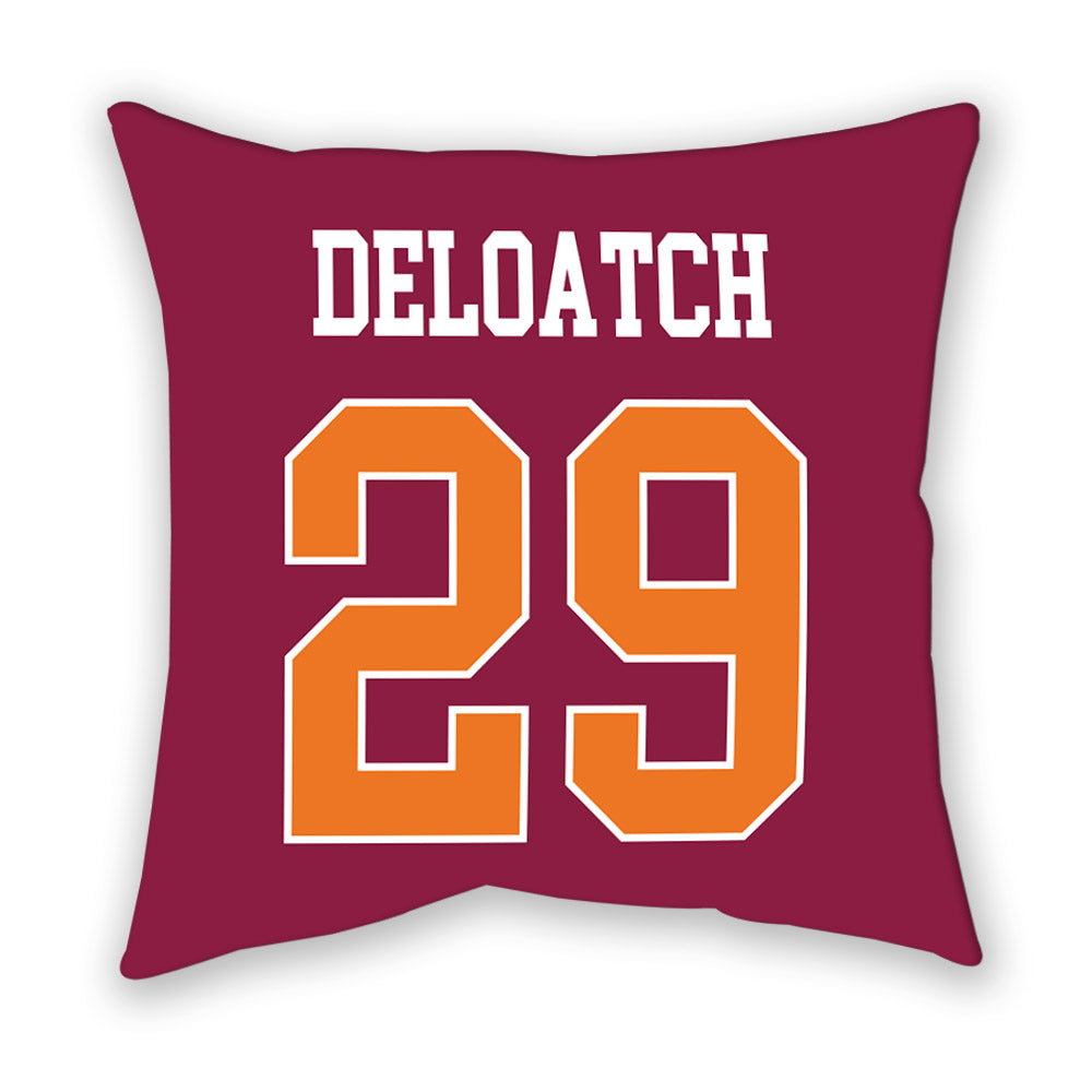 Virginia Tech - NCAA Football : Jahmari DeLoatch - Pillow-1