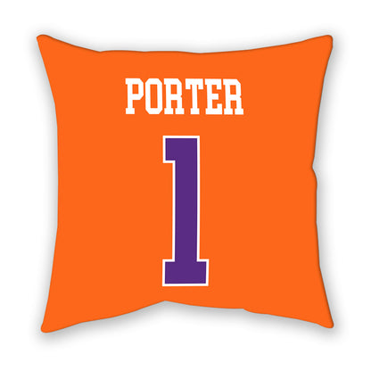 Clemson - NCAA Men's Basketball : Jestin Porter - Pillow-1