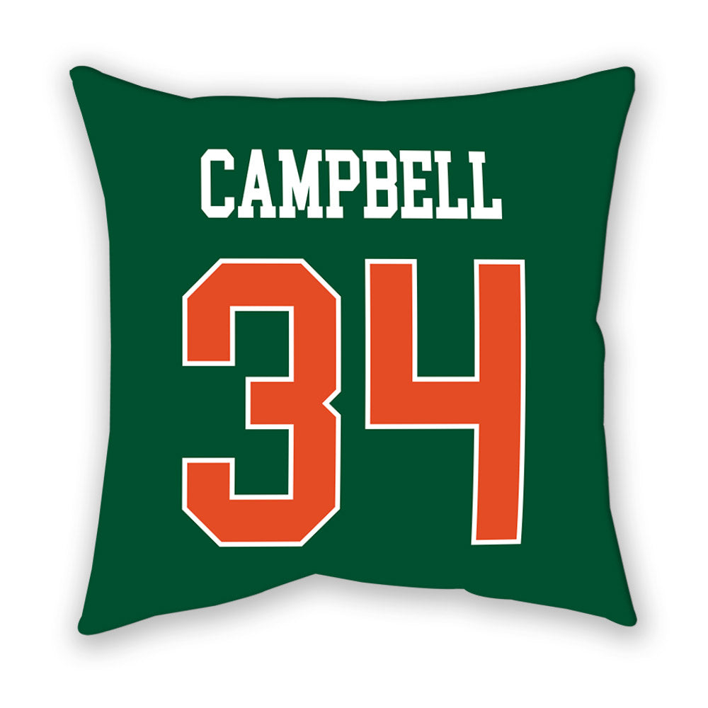 Miami - NCAA Football : Jordan Campbell - Pillow-1