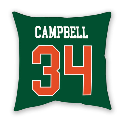 Miami - NCAA Football : Jordan Campbell - Pillow-1