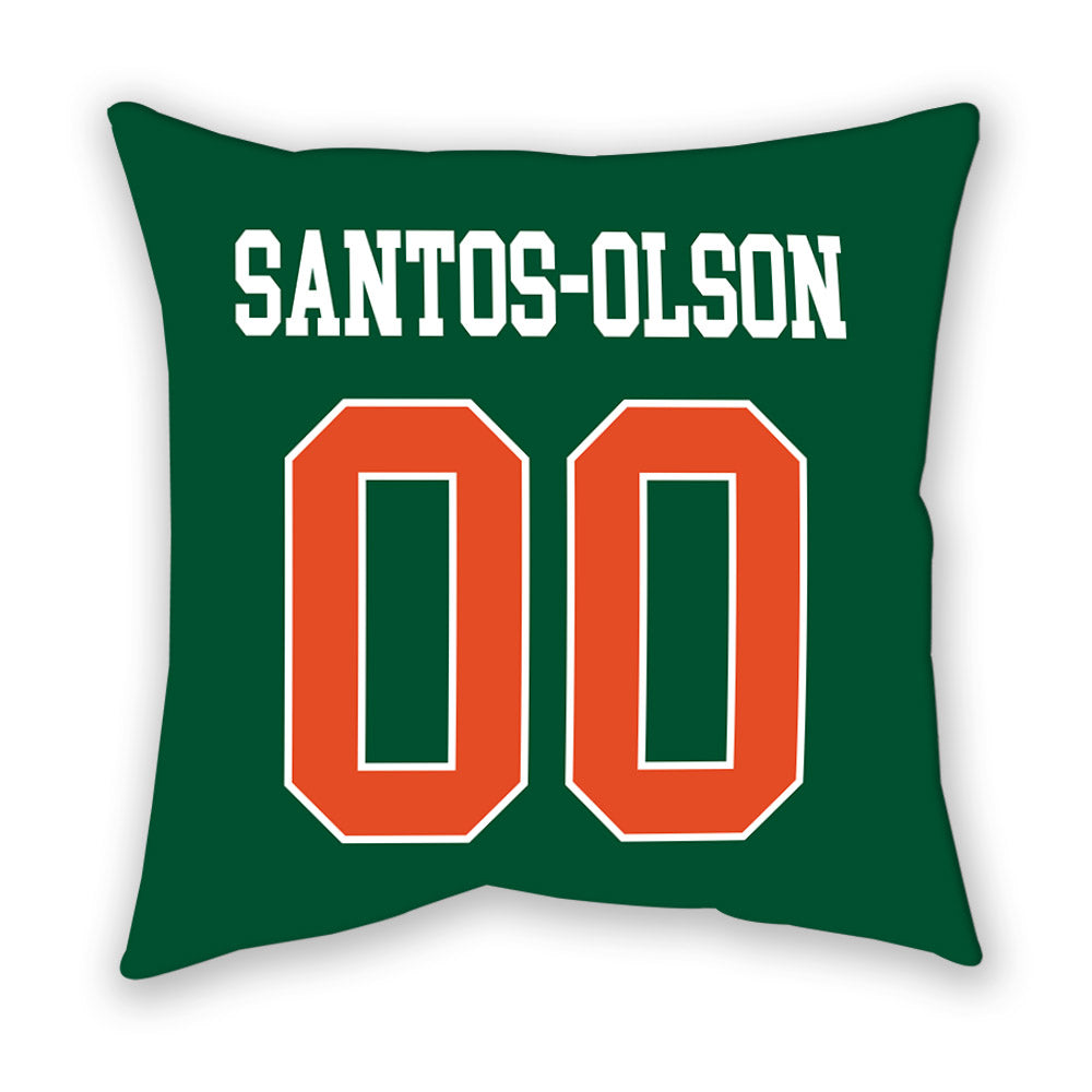 Miami - NCAA Baseball : Sebastian Santos-Olson - Pillow-1
