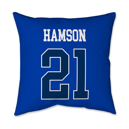 BYU - NCAA Women's Basketball : Heather Hamson - Graphic Pillow 16x16-1