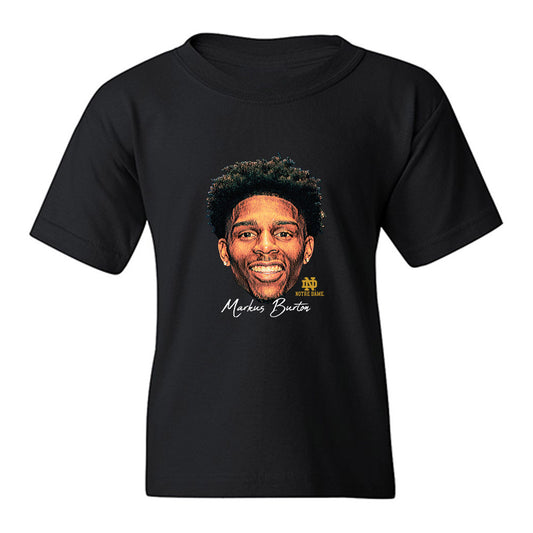 Notre Dame - NCAA Men's Basketball : Markus Burton - Game Face Youth T-Shirt-0