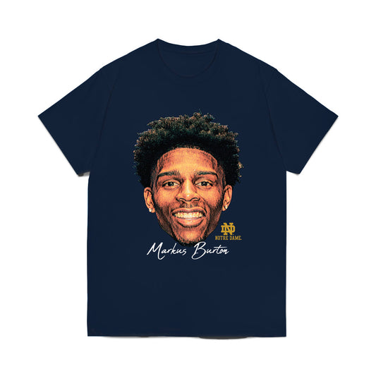Notre Dame - NCAA Men's Basketball : Markus Burton - Game Face Comfort Colors T-Shirt-0