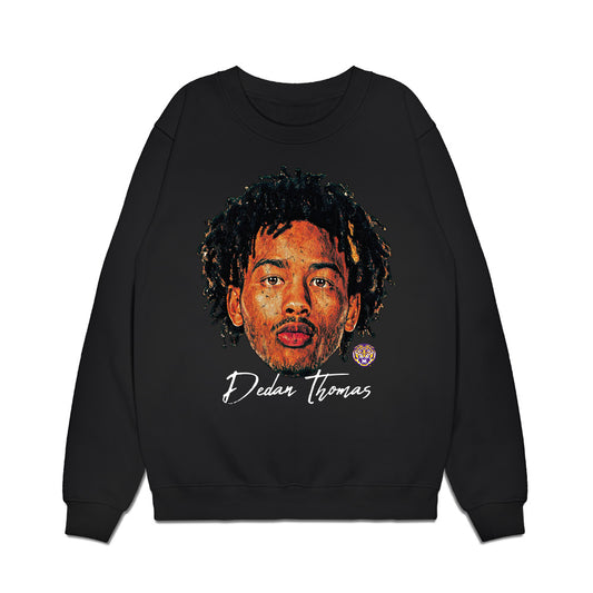 LSU - NCAA Men's Basketball : Dedan Thomas Jr. - Game Face Premium Crewneck Sweatshirt-0