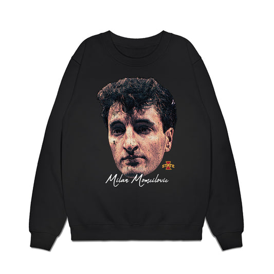Iowa State - NCAA Men's Basketball : Milan Momcilovic - Game Face Premium Crewneck Sweatshirt-0