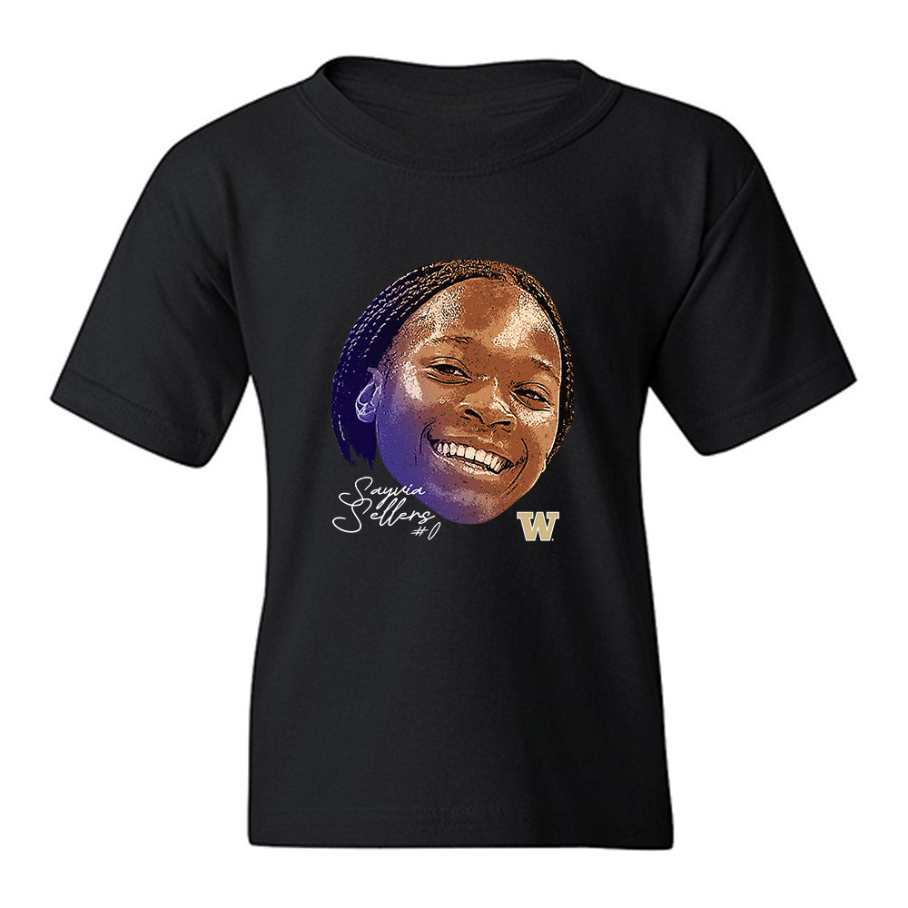 Washington - NCAA Women's Basketball : Sayvia Sellers - Game Face Youth T-Shirt-0