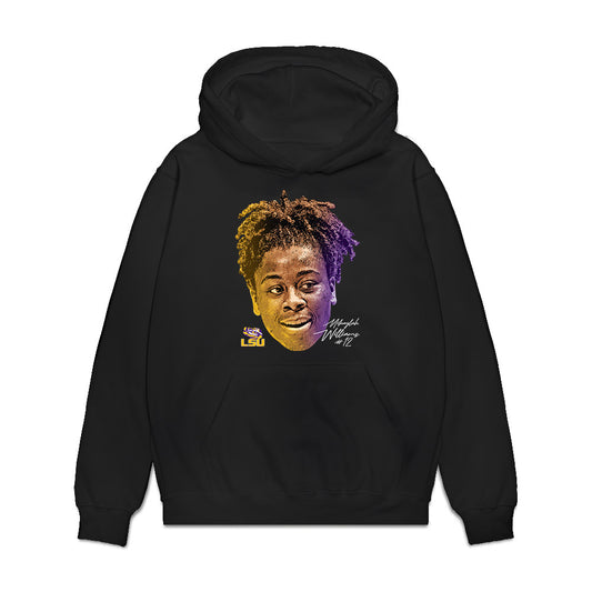 LSU - NCAA Women's Basketball : Mikaylah Williams - Game Face Premium Hooded Sweatshirt-0