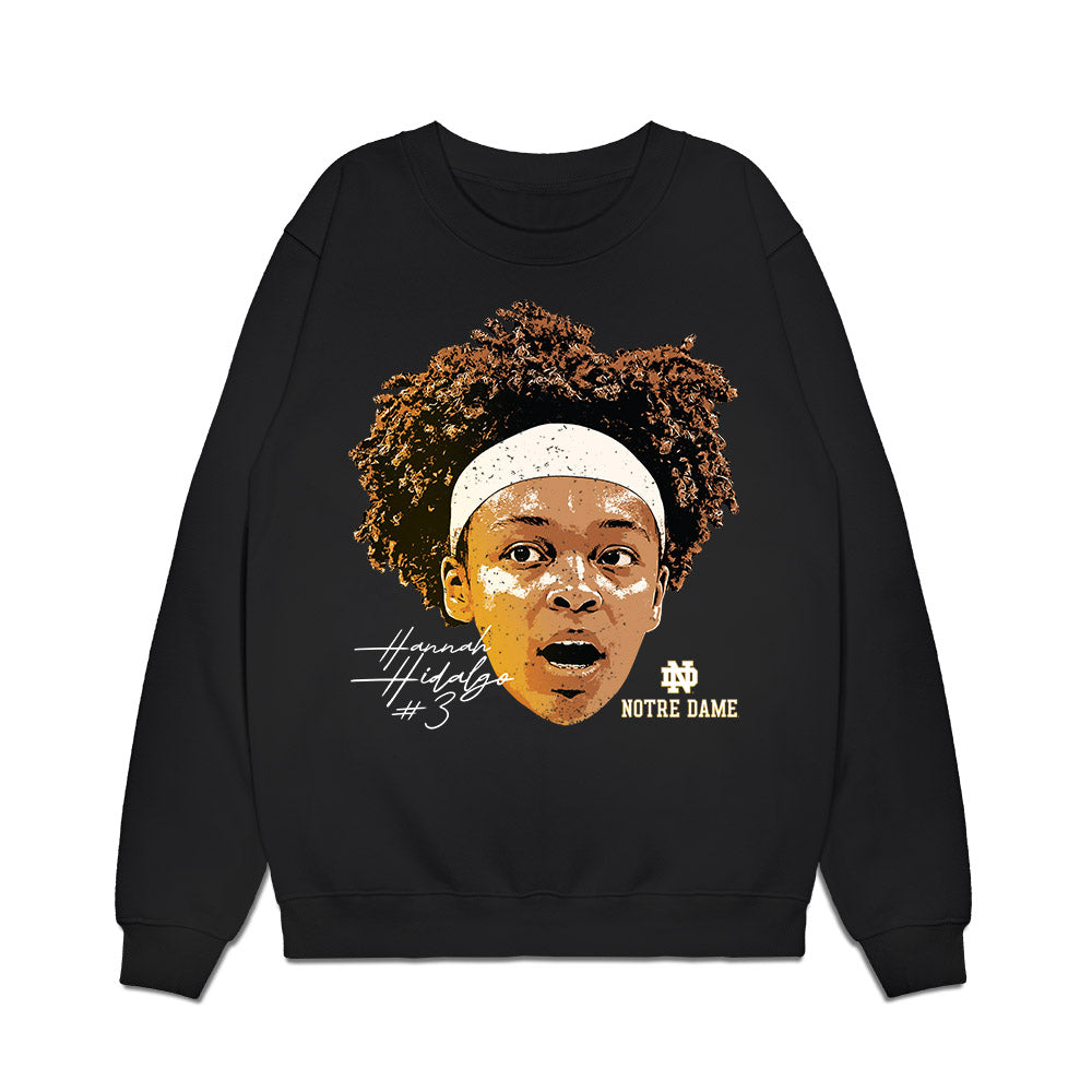 Notre Dame - NCAA Women's Basketball : Hannah Hidalgo - Game Face Premium Crewneck Sweatshirt-0
