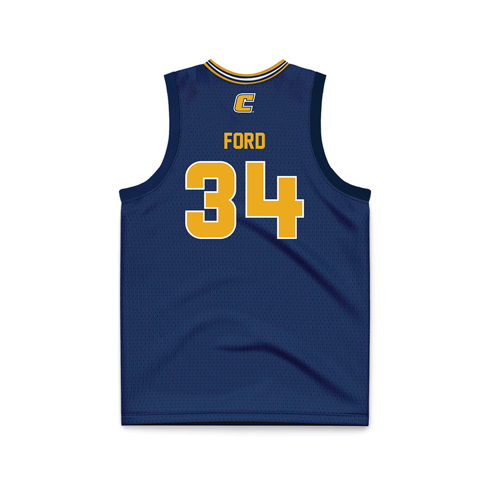 UTC - NCAA Women's Basketball : Kalifa Ford - Navy Basketball Jersey-1