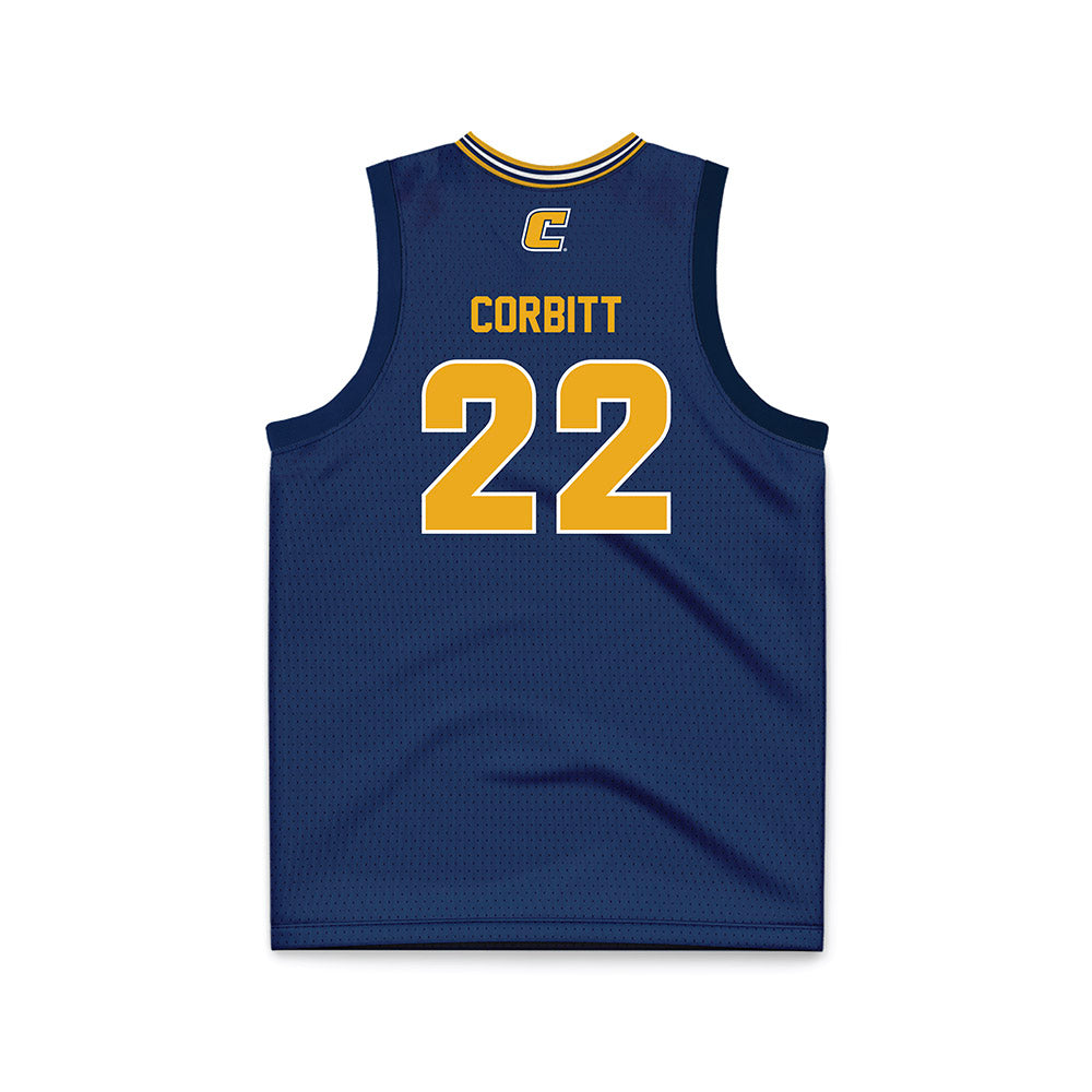 UTC - NCAA Women's Basketball : Gianna Corbitt - Navy Basketball Jersey-1