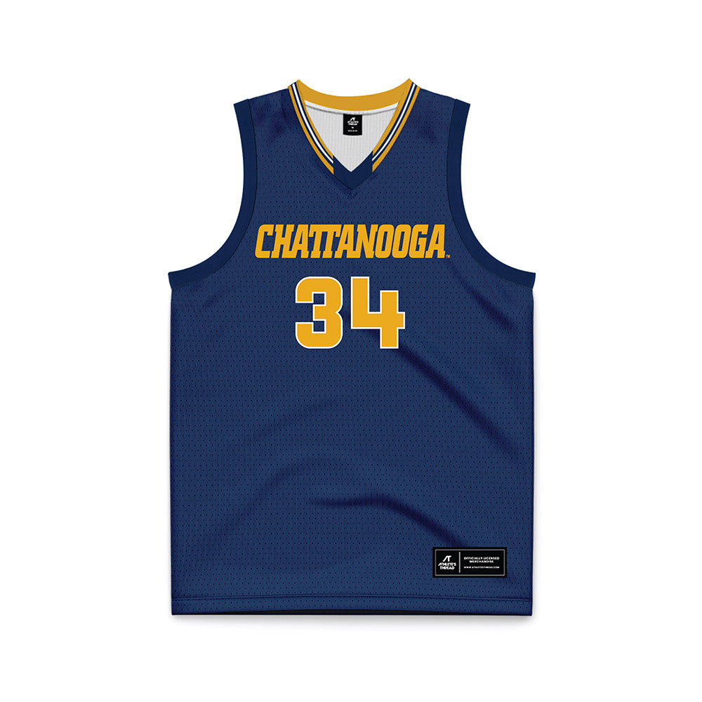 UTC - NCAA Women's Basketball : Kalifa Ford - Navy Basketball Jersey-0