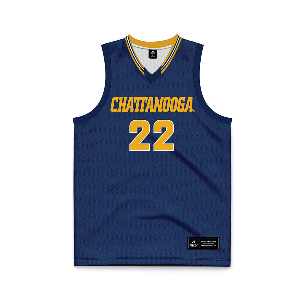 UTC - NCAA Women's Basketball : Gianna Corbitt - Navy Basketball Jersey-0