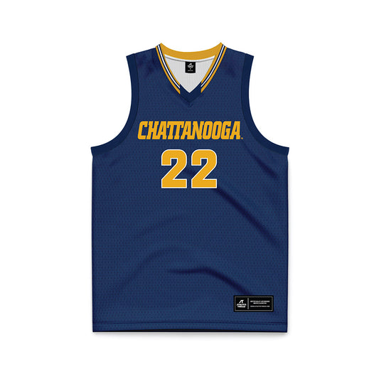 UTC - NCAA Women's Basketball : Gianna Corbitt - Navy Basketball Jersey-0