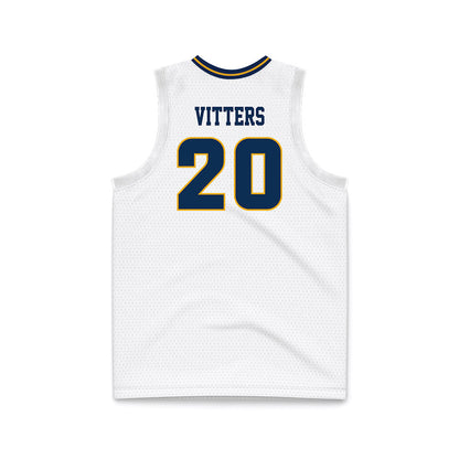 UTC - NCAA Men's Basketball : Liam Vitters - White Basketball Jersey-1