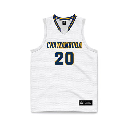 UTC - NCAA Men's Basketball : Liam Vitters - White Basketball Jersey-0