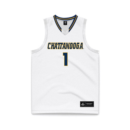UTC - NCAA Men's Basketball : Brennan Watkins - White Basketball Jersey-0