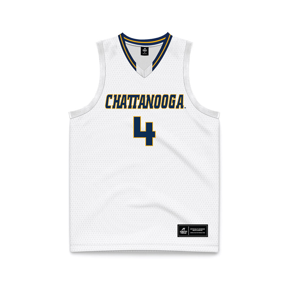 UTC - NCAA Men's Basketball : Zachary Bleshoy - White Basketball Jersey-0