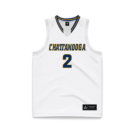 UTC - NCAA Men's Basketball : Sebastian Hartmann - White Basketball Jersey-0