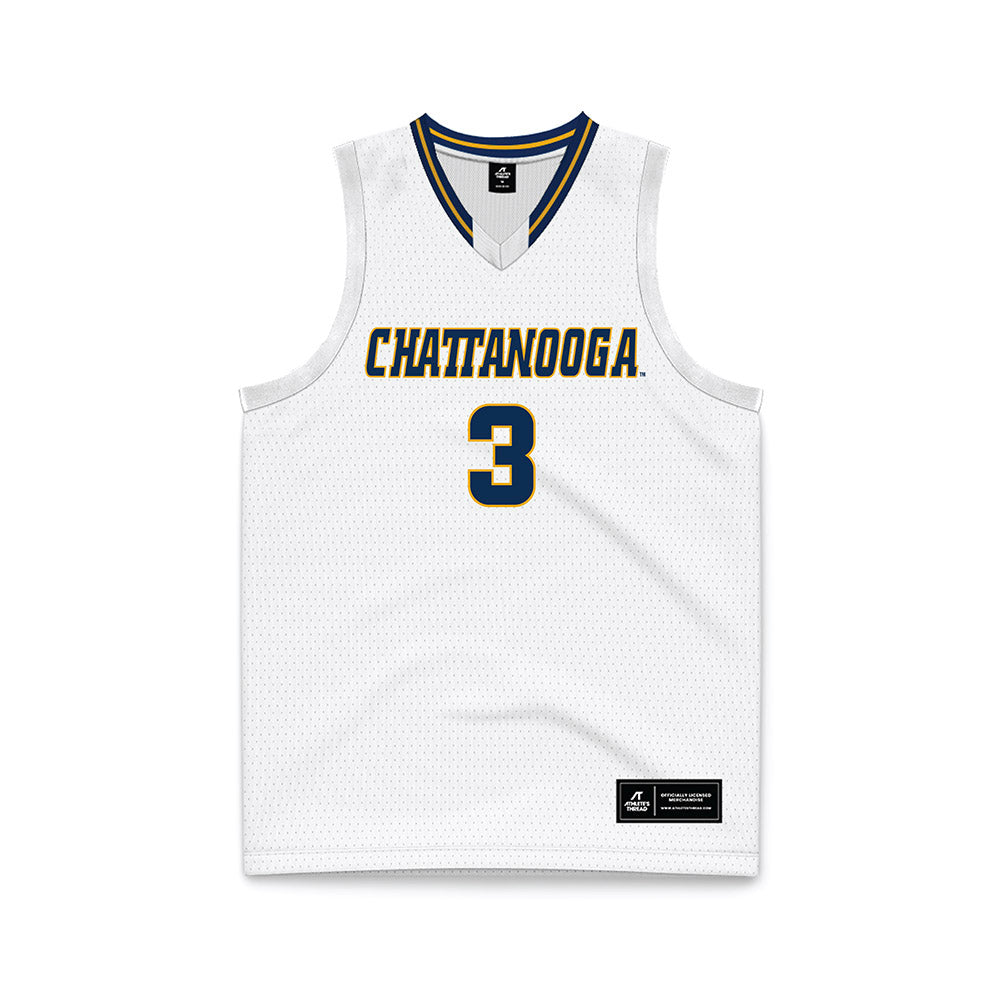 UTC - NCAA Men's Basketball : Jikari Johnson - White Basketball Jersey-0