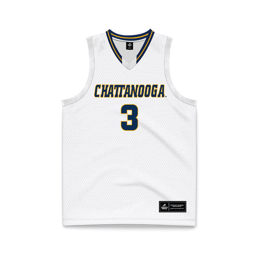 UTC - NCAA Men's Basketball : Jikari Johnson - White Basketball Jersey-0