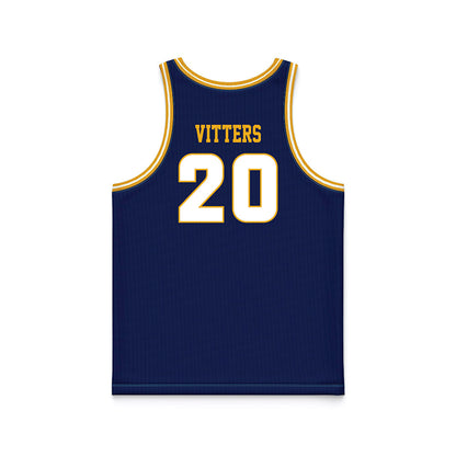 UTC - NCAA Men's Basketball : Liam Vitters - Navy Basketball Jersey-1
