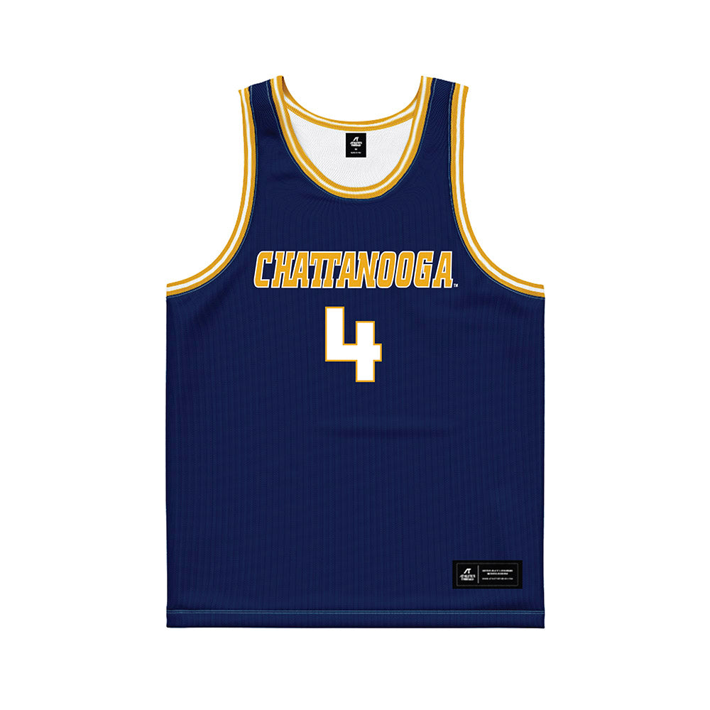UTC - NCAA Men's Basketball : Zachary Bleshoy - Navy Basketball Jersey-0