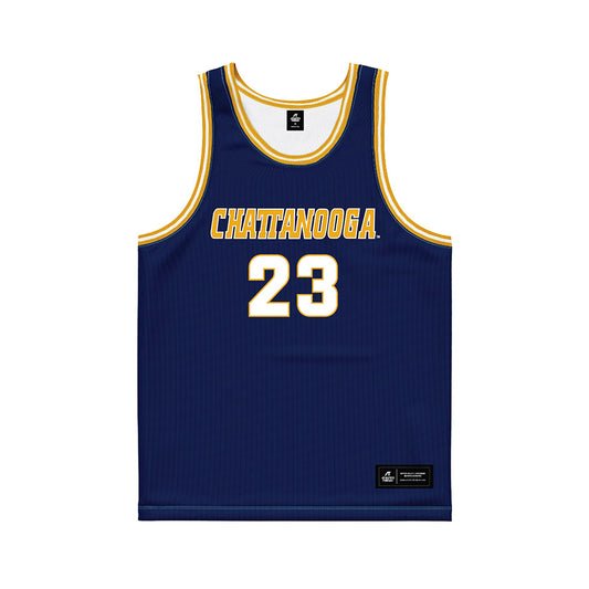 UTC - NCAA Men's Basketball : Latif Diouf - Navy Basketball Jersey-0