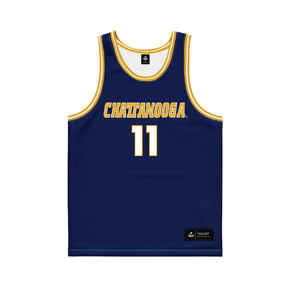 UTC - NCAA Men's Basketball : Billy Smith - Navy Basketball Jersey-0