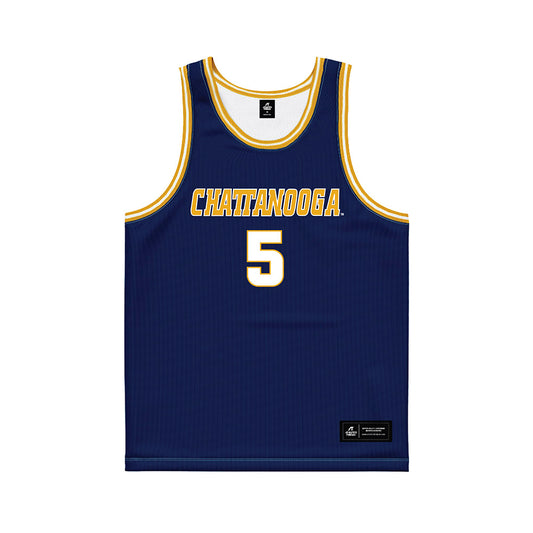 UTC - NCAA Men's Basketball : Jordan Frison - Navy Basketball Jersey-0