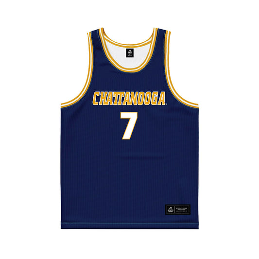 UTC - NCAA Men's Basketball : Sean Cusano - Navy Basketball Jersey-0