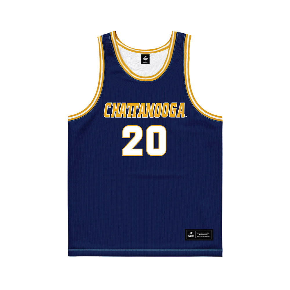 UTC - NCAA Men's Basketball : Liam Vitters - Navy Basketball Jersey-0
