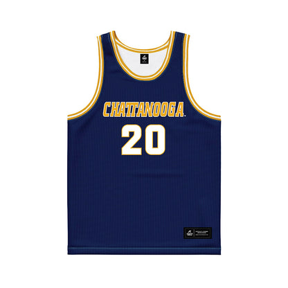 UTC - NCAA Men's Basketball : Liam Vitters - Navy Basketball Jersey-0