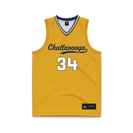 UTC - NCAA Men's Basketball : Makai Richards - Gold Basketball Jersey-0