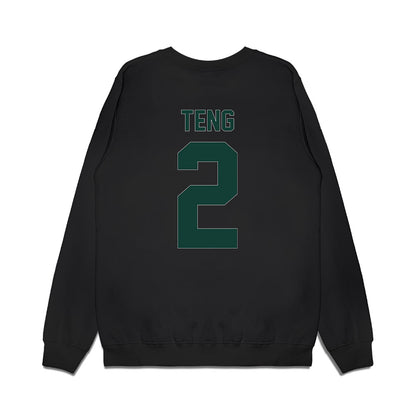 Michigan State - NCAA Men's Basketball : Kur Teng - Vintage Shersey Premium Crewneck Sweatshirt-1
