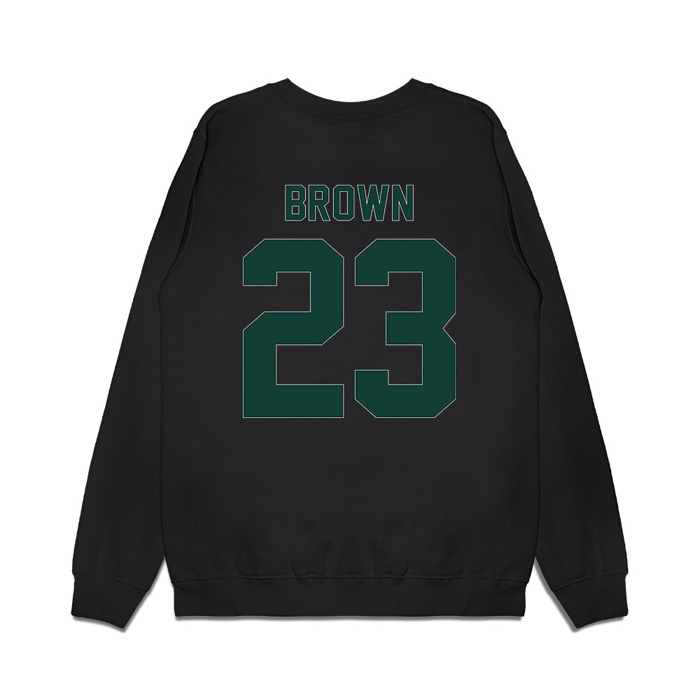 Michigan State - NCAA Women's Basketball : Jalyn Brown - Vintage Shersey Premium Crewneck Sweatshirt-1