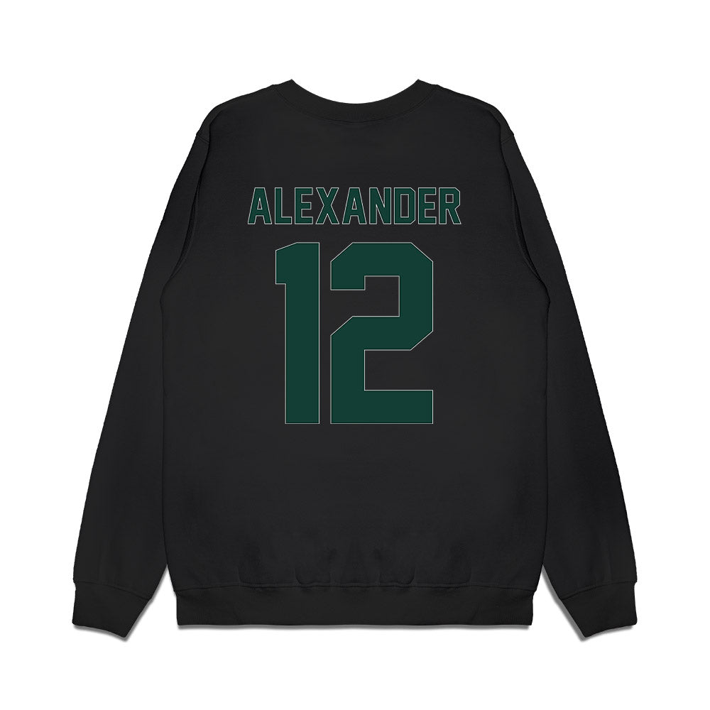 Michigan State - NCAA Women's Basketball : Isa Alexander - Vintage Shersey Premium Crewneck Sweatshirt-1