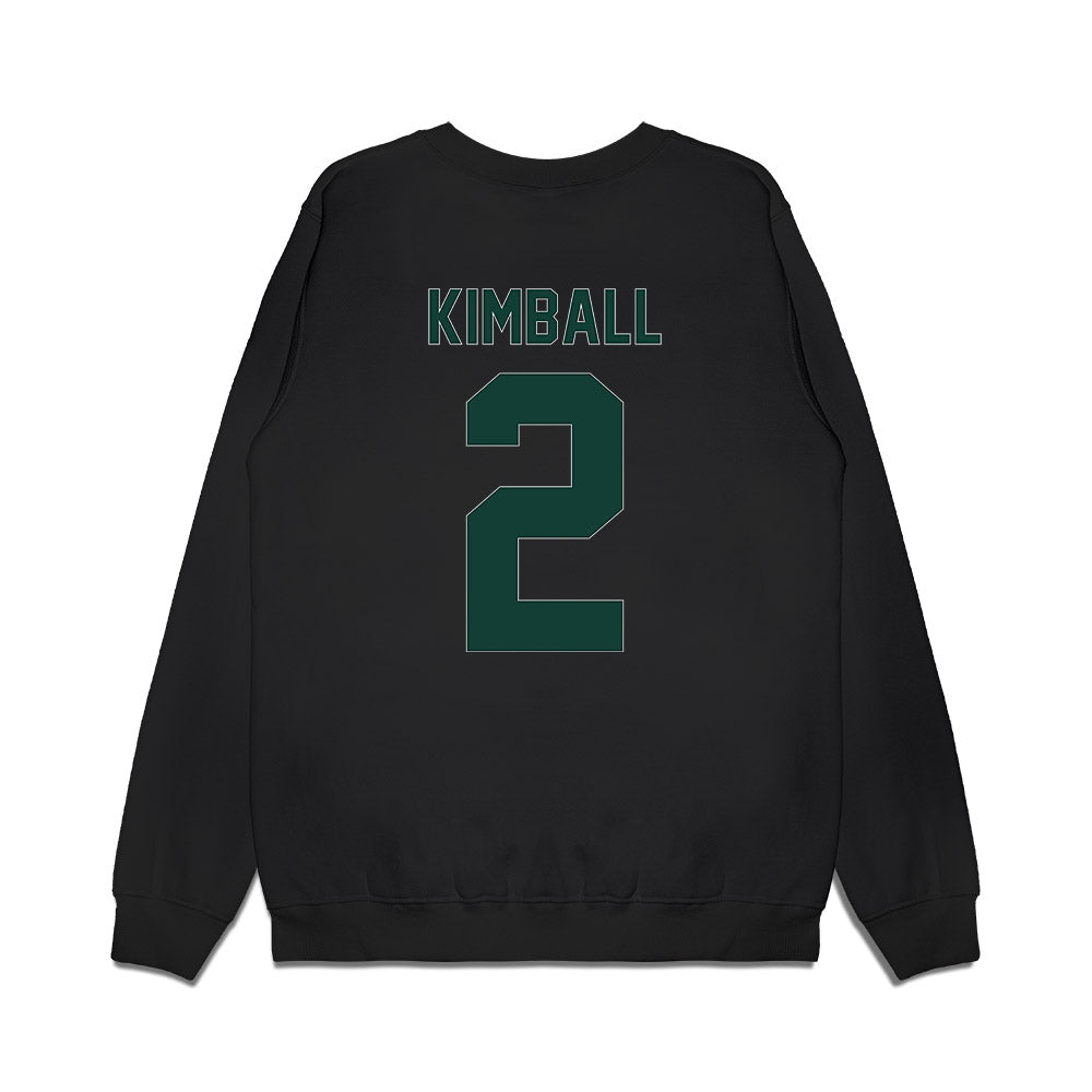 Michigan State - NCAA Women's Basketball : Abbey Kimball - Vintage Shersey Premium Crewneck Sweatshirt-1