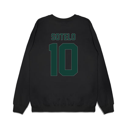 Michigan State - NCAA Women's Basketball : Ines Sotelo - Vintage Shersey Premium Crewneck Sweatshirt-1