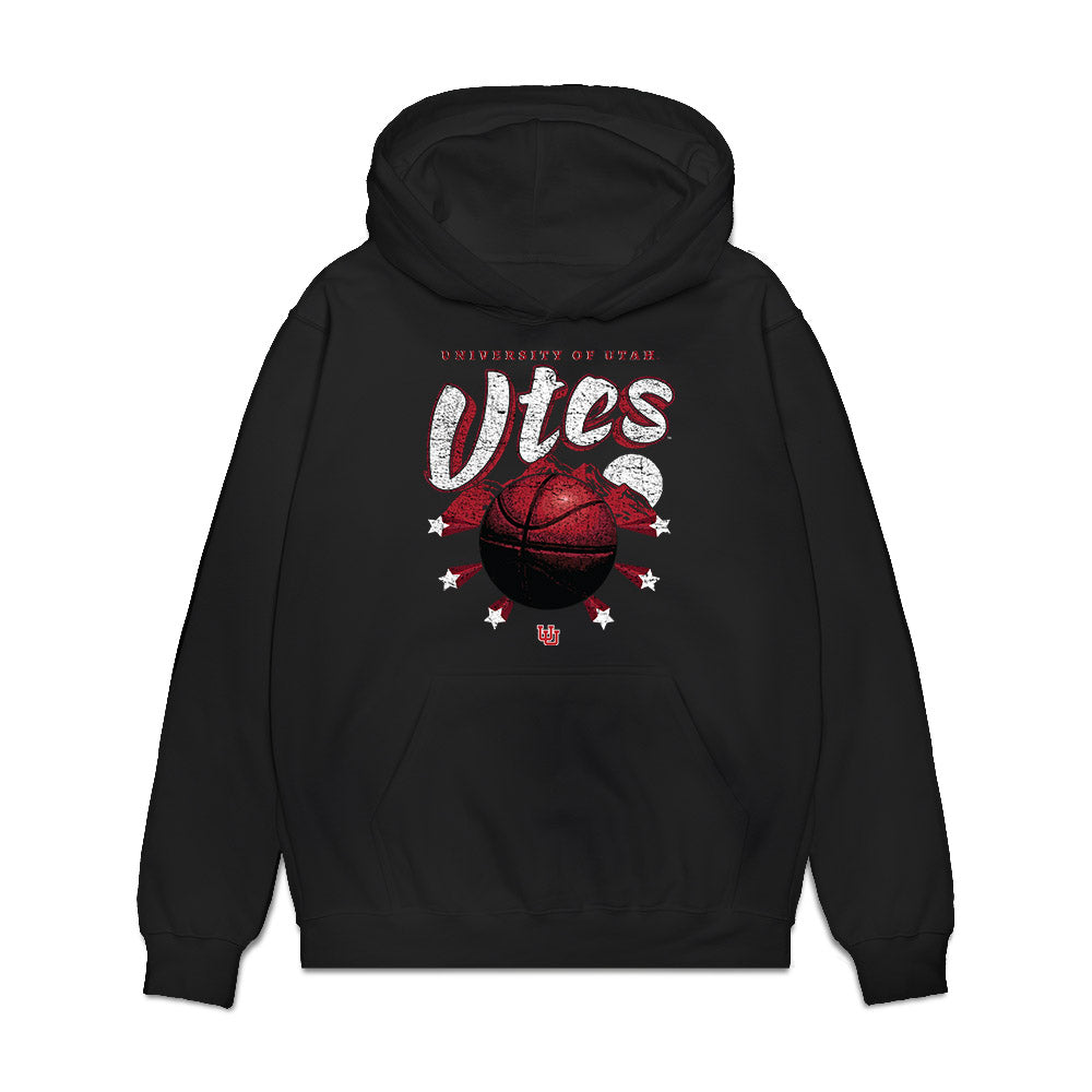 Utah - NCAA Women's Basketball : Sam Crispe - Vintage Shersey Premium Hooded Sweatshirt-0