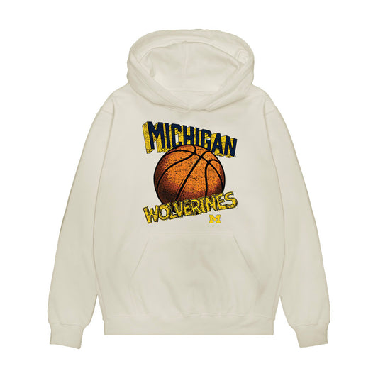 Michigan - NCAA Men's Basketball : Roddy Gayle Jr - Vintage Shersey Premium Hooded Sweatshirt-0