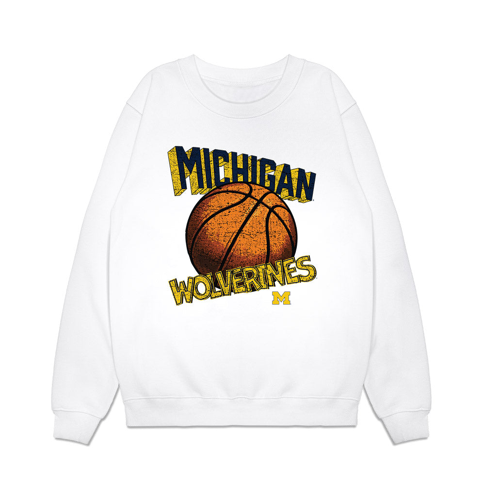 Michigan - NCAA Men's Basketball : Roddy Gayle Jr - Vintage Shersey Premium Crewneck Sweatshirt-0