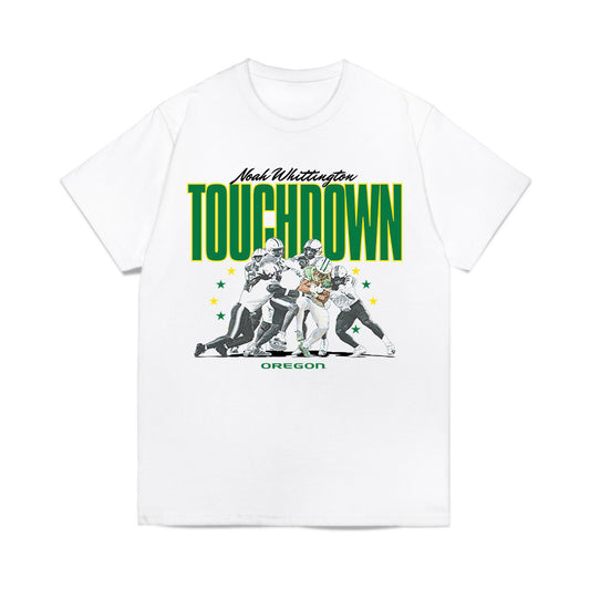 Oregon - NCAA Football : Noah Whittington - Touchdown Graphic Comfort Colors T-Shirt-0