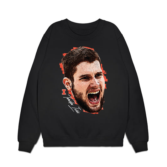 Illinois - NCAA Men's Basketball : Tomislav Ivisic - Game Face Premium Crewneck Sweatshirt-0