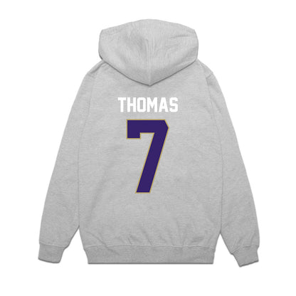 JMU - NCAA Football : Jacob Thomas - Vintage Football Premium Hooded Sweatshirt-1