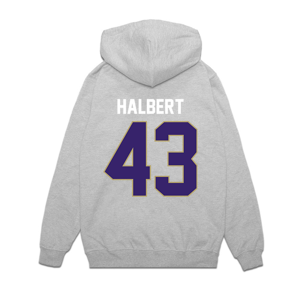 JMU - NCAA Football : Miles Halbert - Vintage Football Premium Hooded Sweatshirt-1